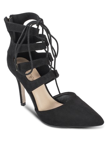 Czalora時尚購物網的koumi koumiressida 鏤空麂皮高跟踝靴, 女鞋, 鞋