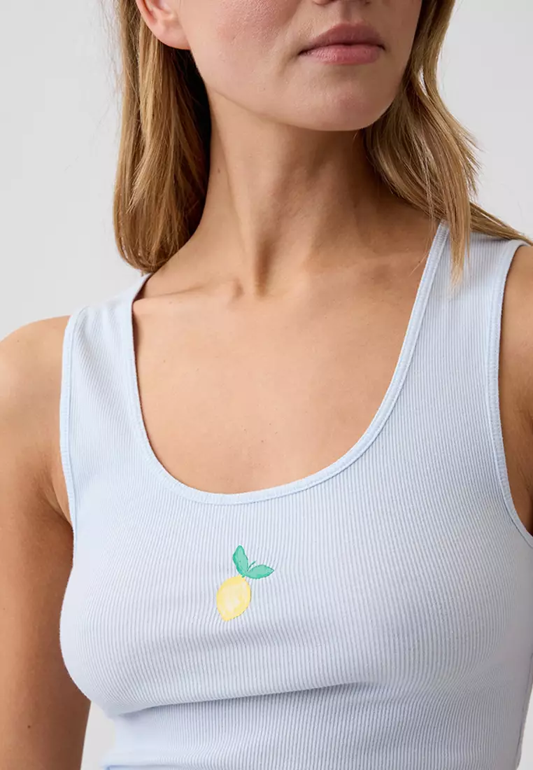 Ribbed Logo Tank Top