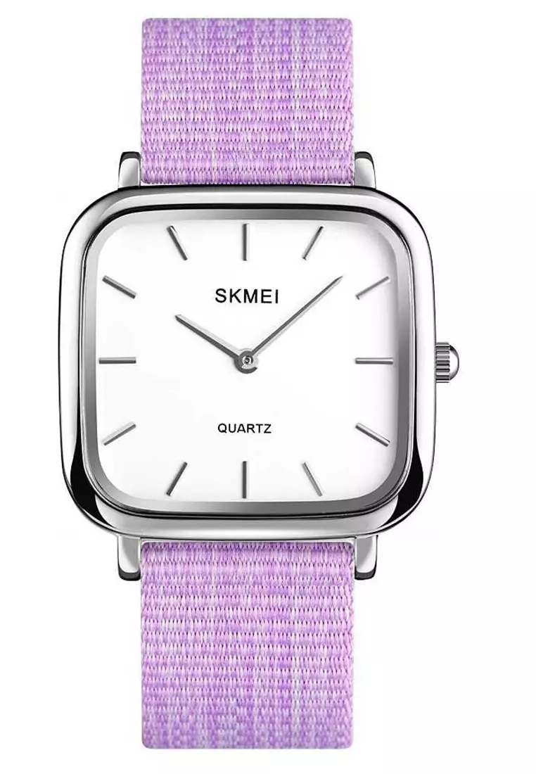 Jam Tangan Casual Analog Wanita Strap Tali Material Nylon QO99 ORIGINAL