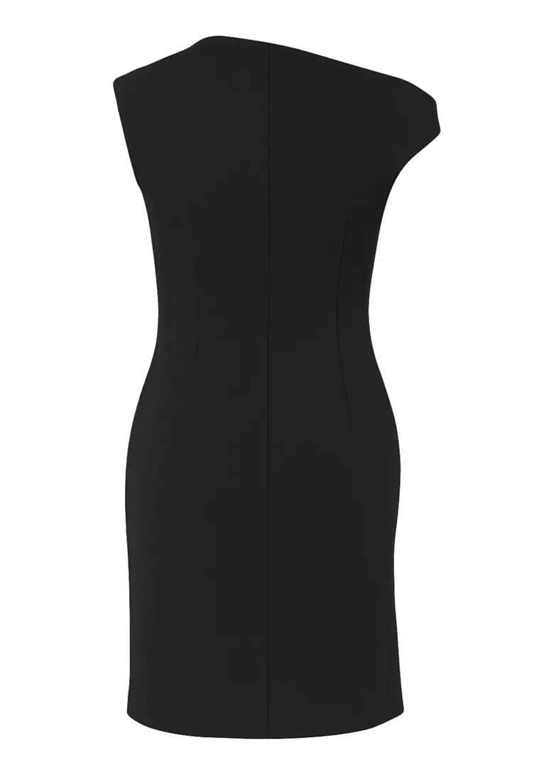 Black Bodycon Mini Woven Dress TWOSS25EL00766