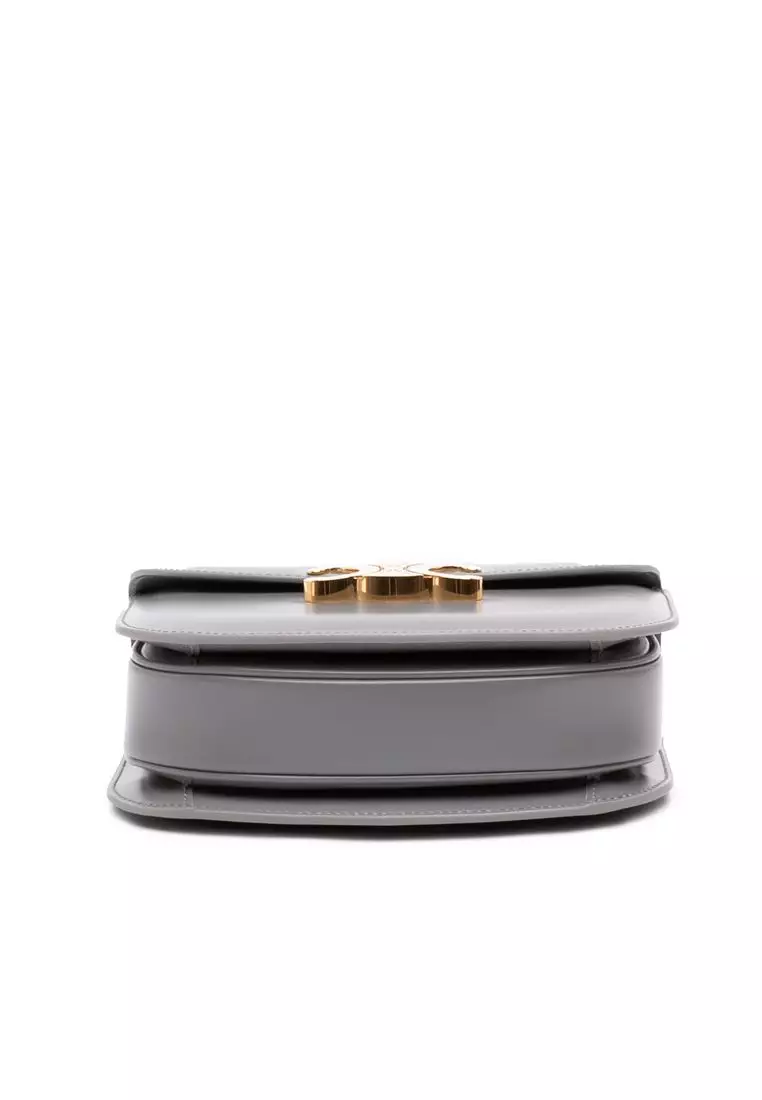 Pre-Loved Celine Teen Shiny Calfskin Triomphe Besace Clea Chain Crossbody