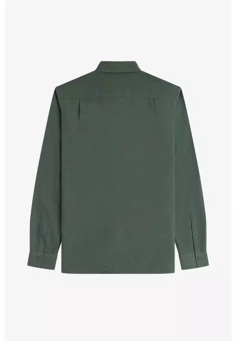 Fred Perry M5516 Long-Sleeve Oxford Shirt (Court Green)