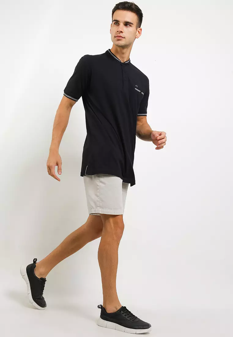 CF Polo Shirt - Mandarin Collar