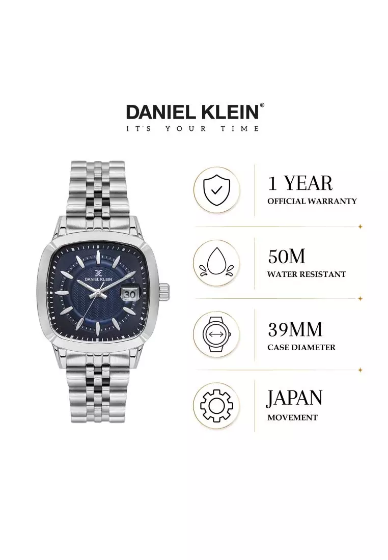 網上選購Daniel Klein Men's Analog Watch DK.1.14198-2 Stainless