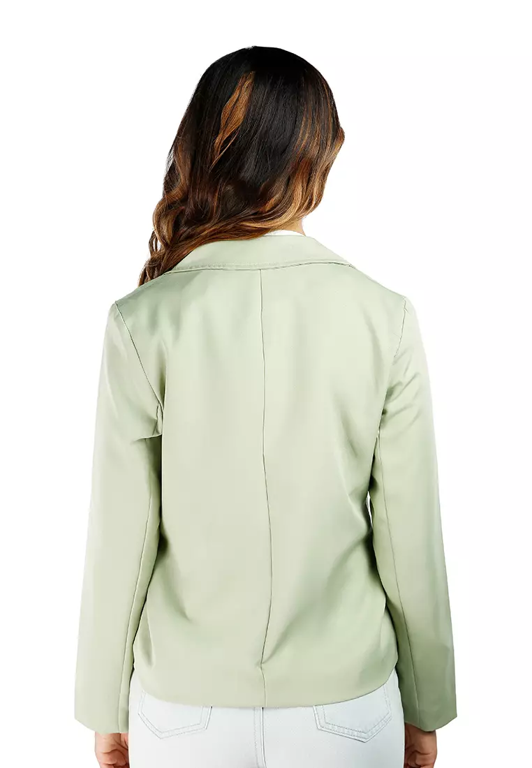 Jaket Blazer Kasual Zaitun