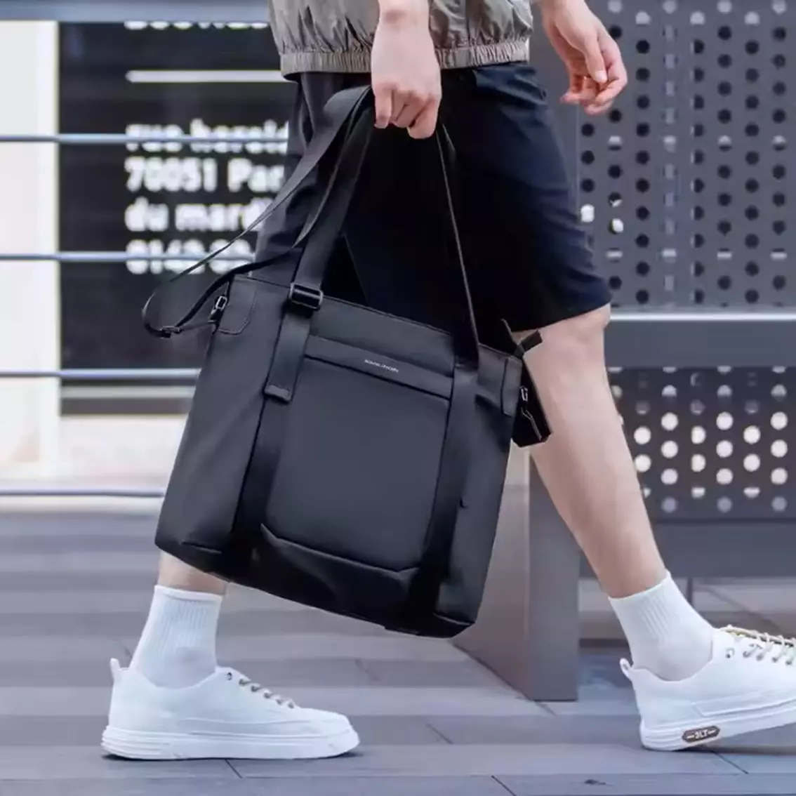 Mark Ryden Tas Jinjing Sling Shoulder Messenger Bag Briefcase Selempang Kerja Kantor Bisnis Laptop MR569-BLACK