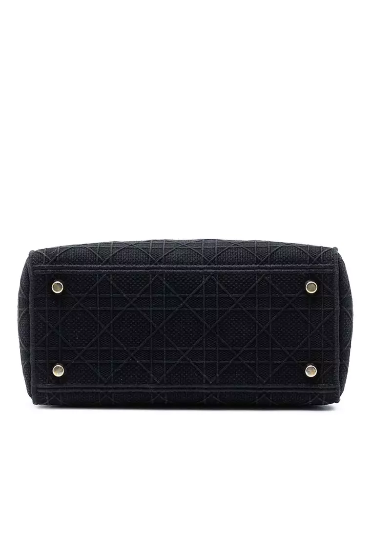Pre-Loved Dior Medium Canvas Cannage Lady D Lite