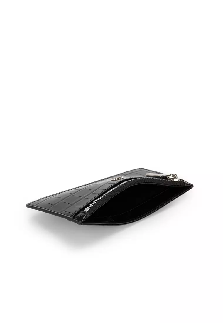 FAUX CROCO CARD HOLDER