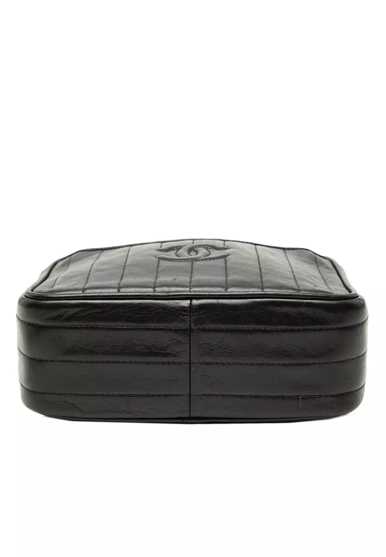 Pre-Loved Chanel Cc Vertical Quilted Lambskin Tassel Camera Bag
