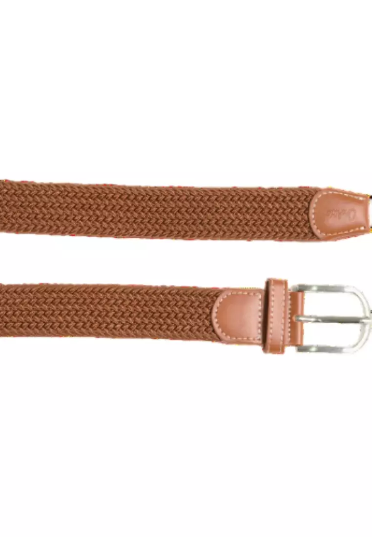 Fabric belt for Men and Women - Elastic belt - Woven stretchable belt plus size -Canvas Belt for men and women in Brown color -Oxhide Brown BCN