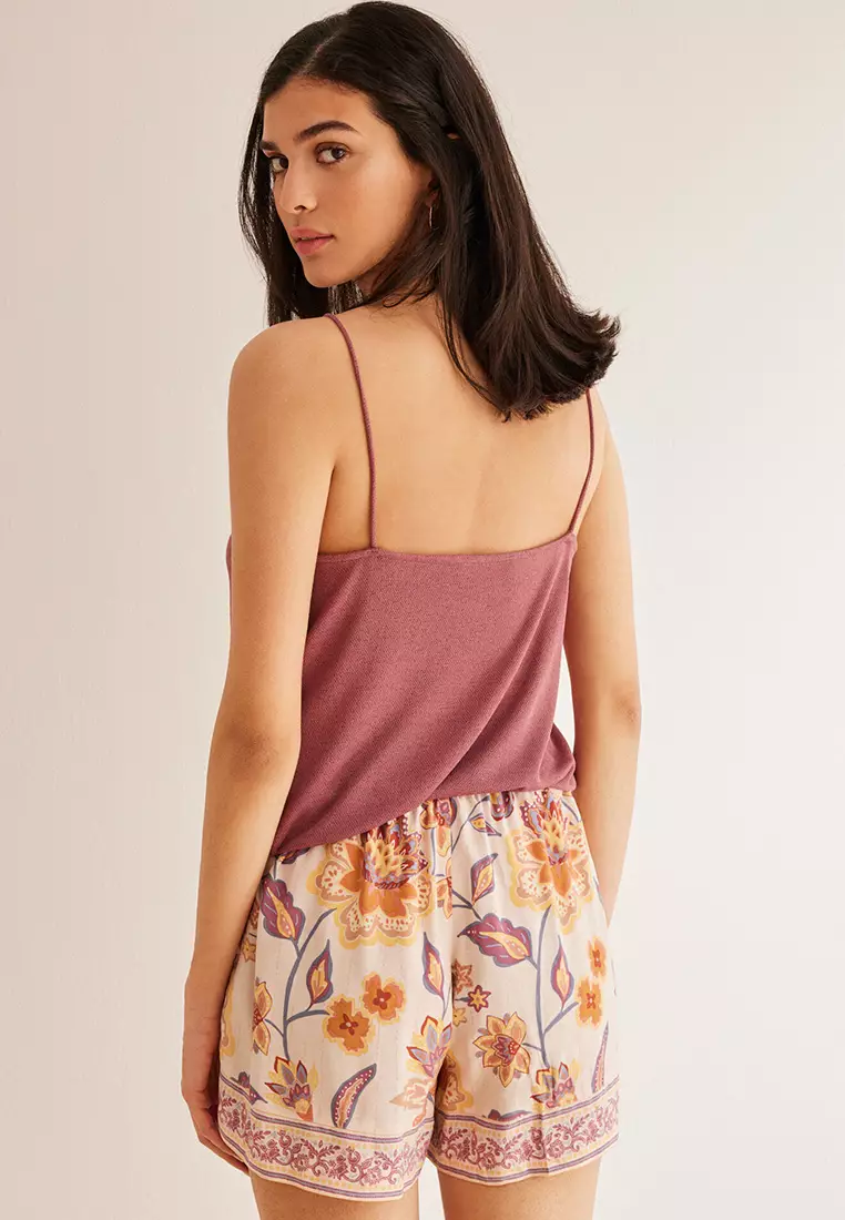 Paisley Print Viscose Shorts