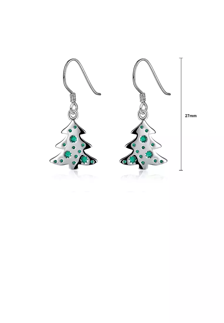 Christmas tree earrings cheap