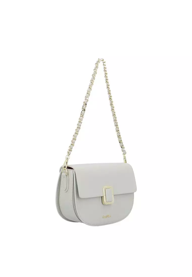 The Harper 2-Way Shoulder Bag - Light Grey