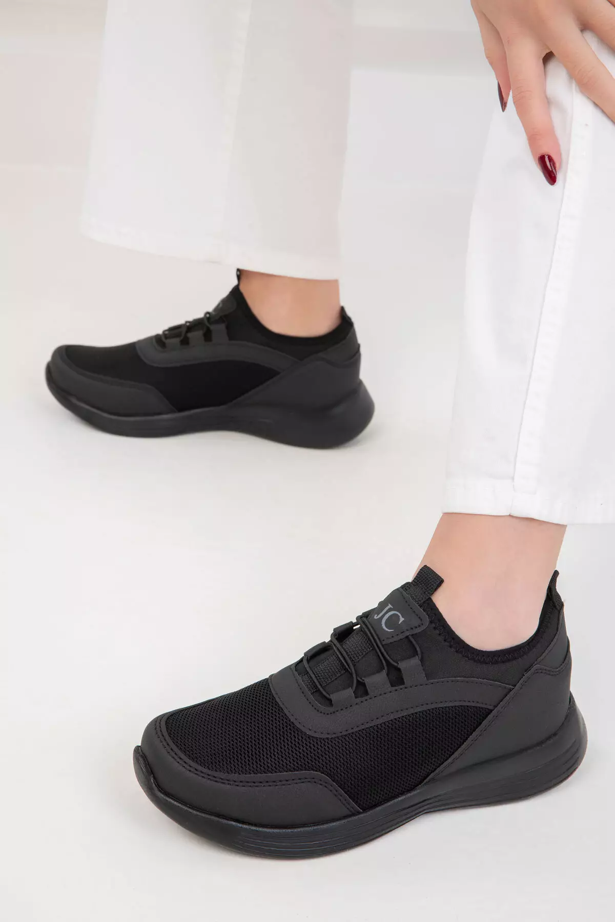 Black-Black Women's Sneakers 20360
