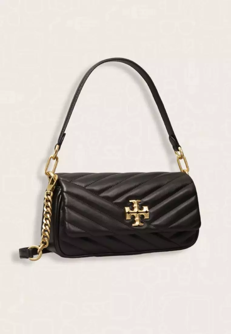Tory Burch Small Kira Chevron Flap Shoulder Bag Black