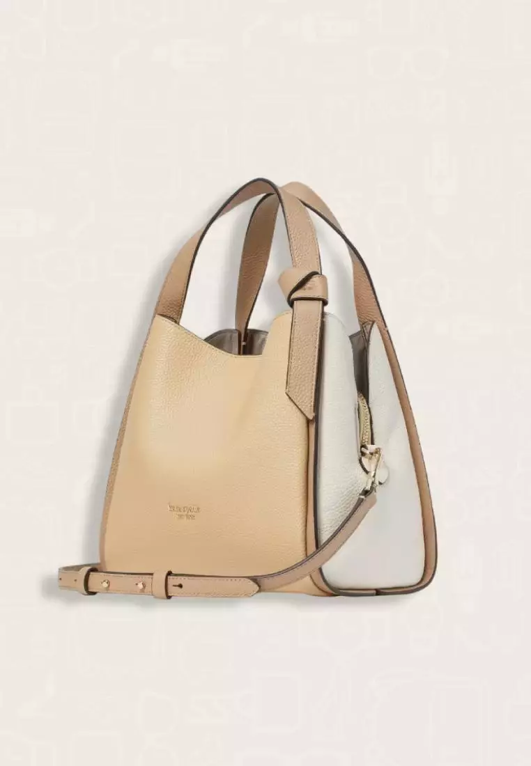 Kate Spade Knott Colorblocked Medium Crossbody Tote Warm Stone Multi