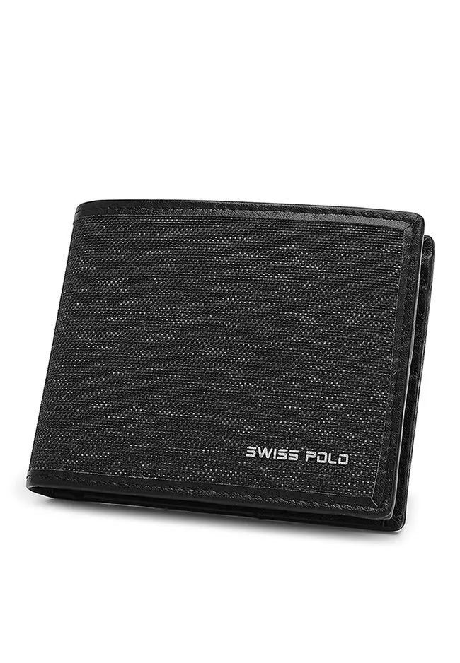 Men's RFID Blocking Bi Fold Wallet (RFID 錢包) - 黑色