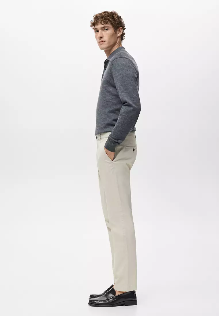 Pantalon Cropped Tapered Chino Pants