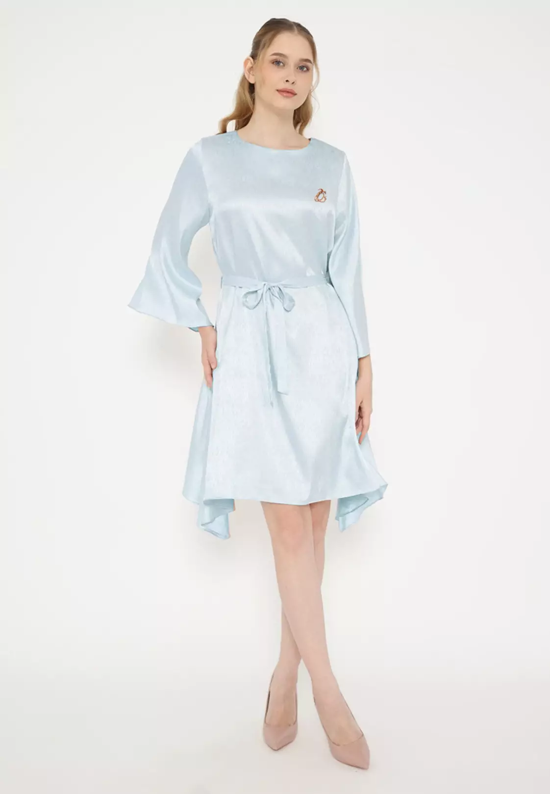 Tunik atau Mini dress Shimer In Blue By Brilliant Girl Warna Biru Muda