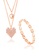CELOVIS gold CELOVIS - Virtual Love Necklace Paired with Monserrat Bangle Jewellery Set in Rose Gold 8F53FACD34660DGS_1
