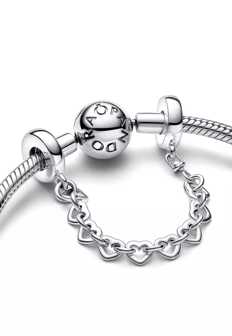 Pandora Linked Hearts Safety Chain