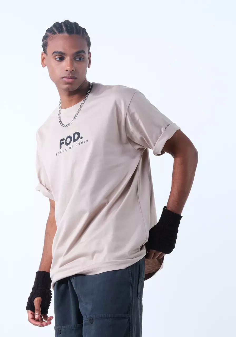 Kaos Pria Regular Bas Khaki