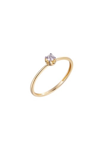 Buy Khoe Khoe 18k Yellow Gold Diamond Solitaire Ring Online On Zalora Singapore