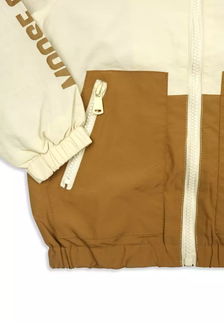 Boys Jacket With Hood And Print Details