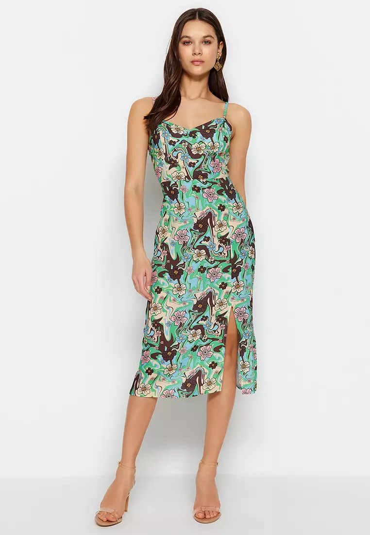 Straight cut shop midi dress