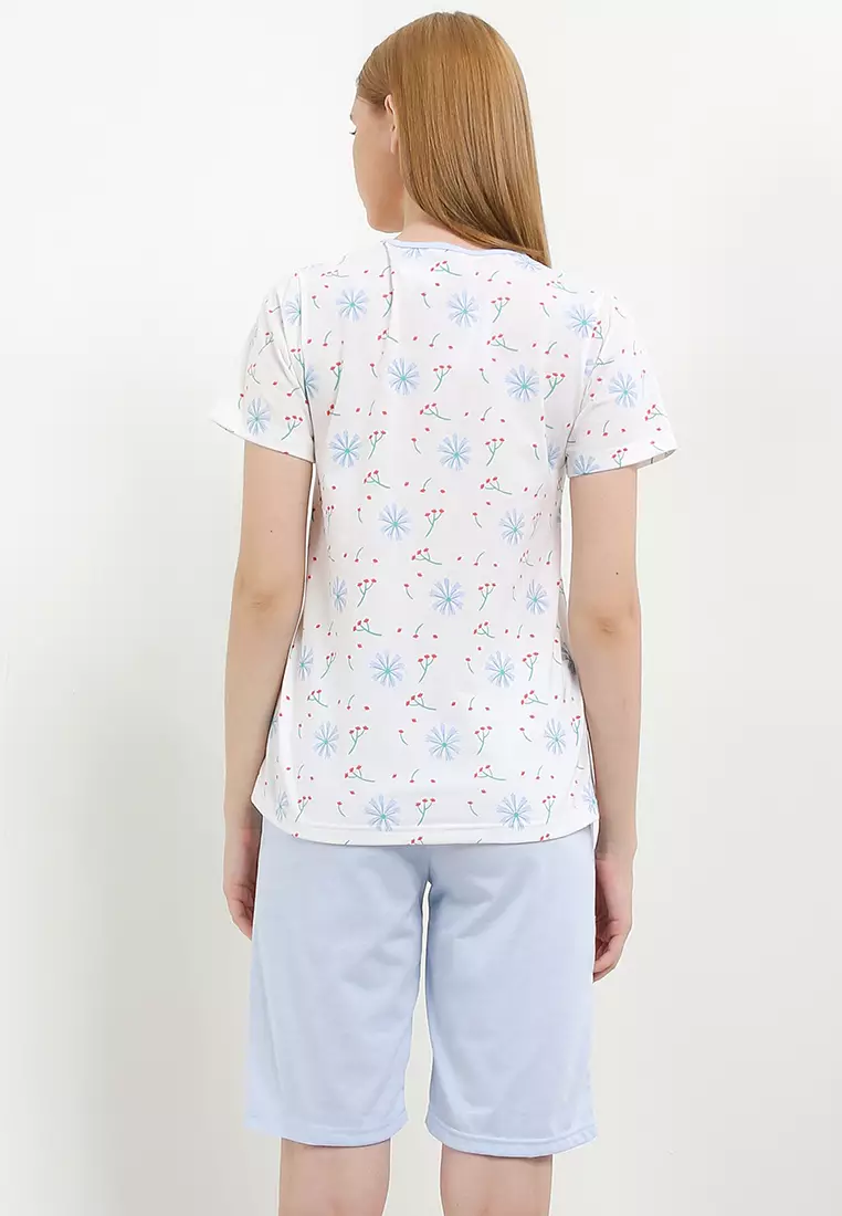 Pyjama Pijama Baju Tidur Short Sleeve Short Pants Sleepwear