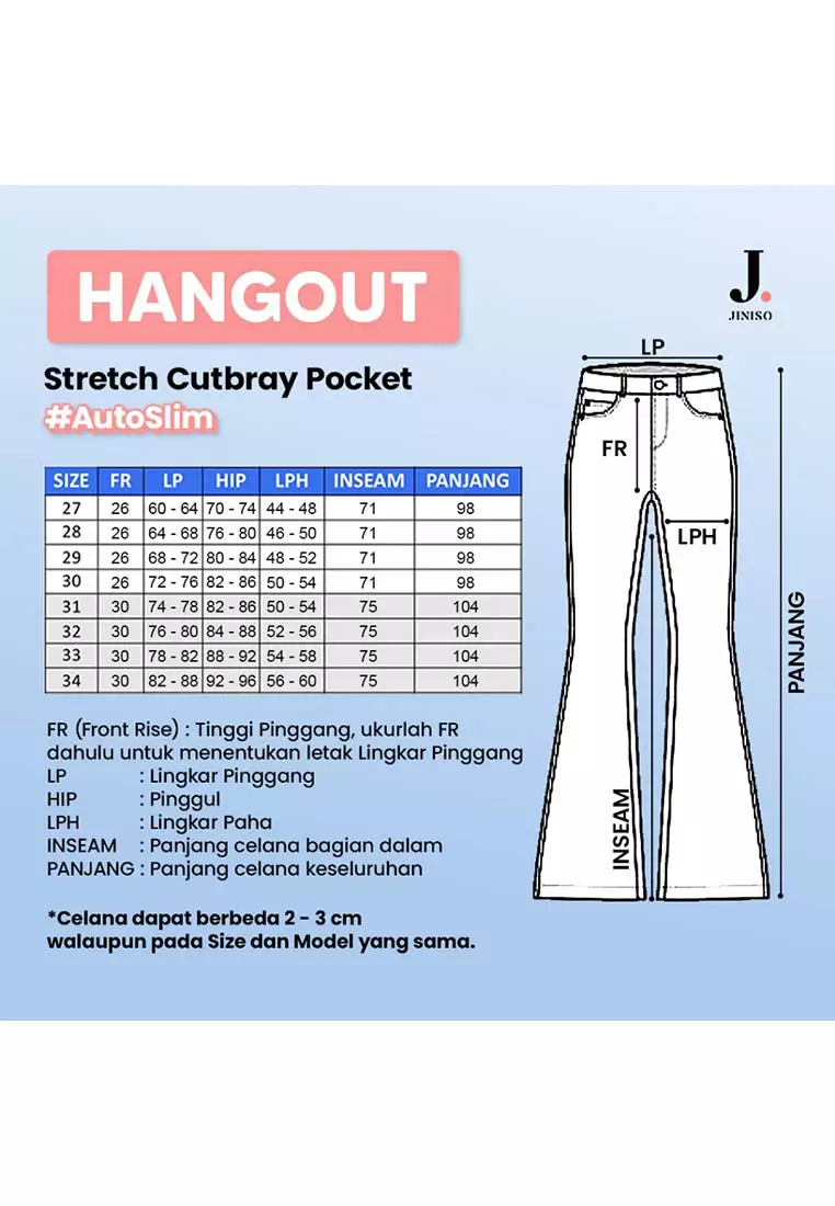 Highwaist Stretch Cutbray Pocket Jeans 713 HANGOUT
