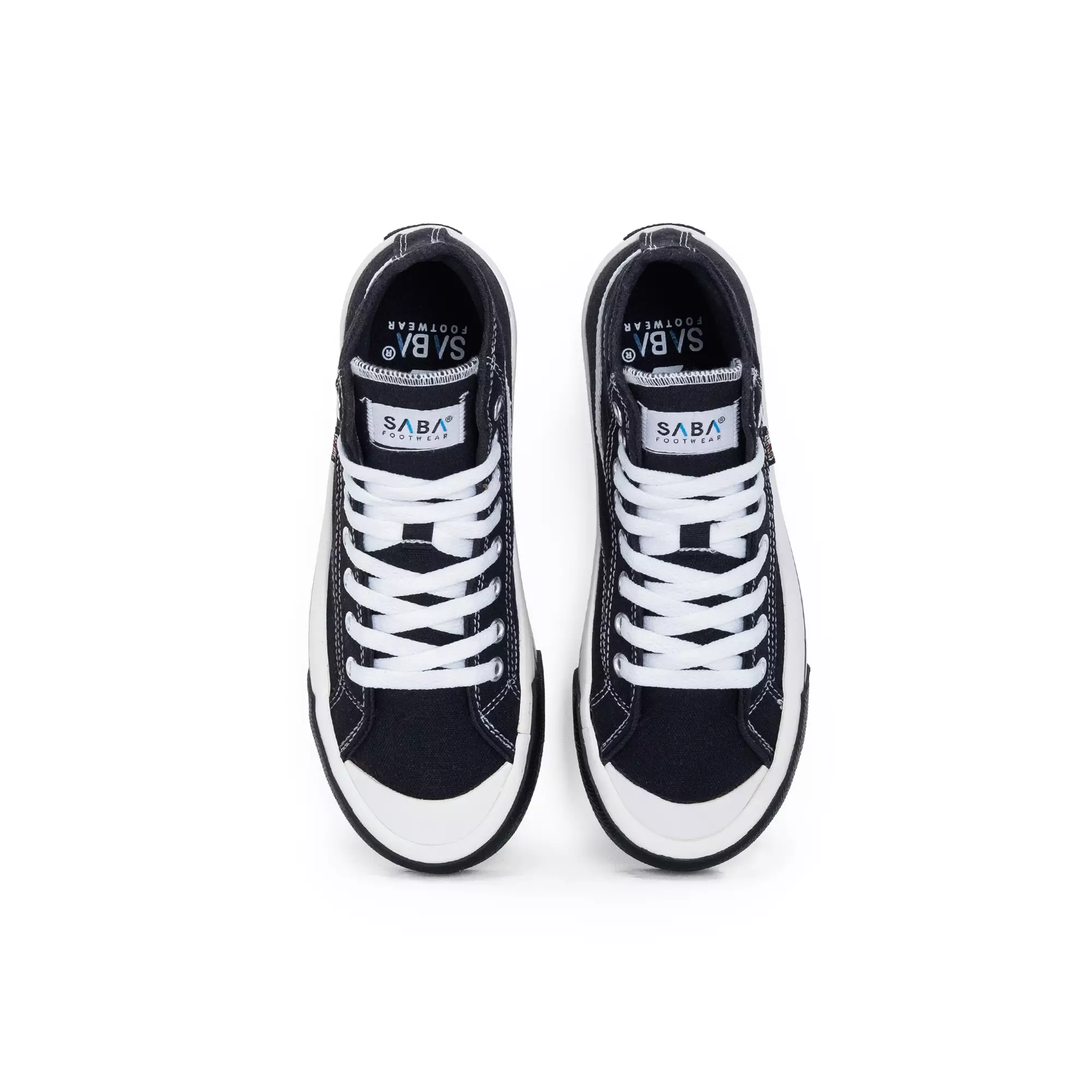 SABA Veloz High Pro Black White - Sepatu Sneakers Casual Pria Wanita