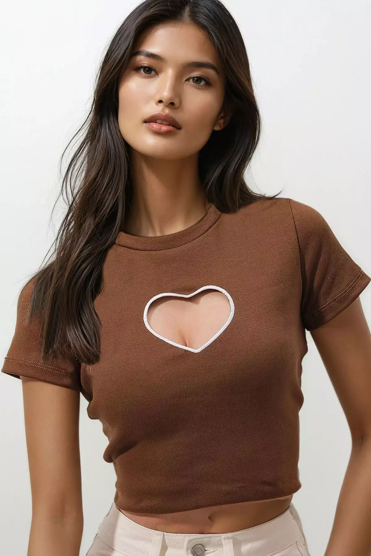 Heart Embroidery Top