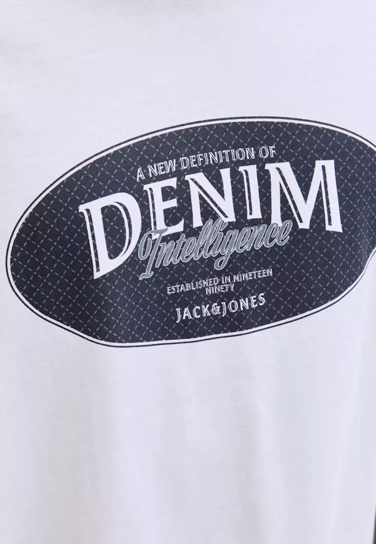 Short Sleeve Denim Crew Neck Tee