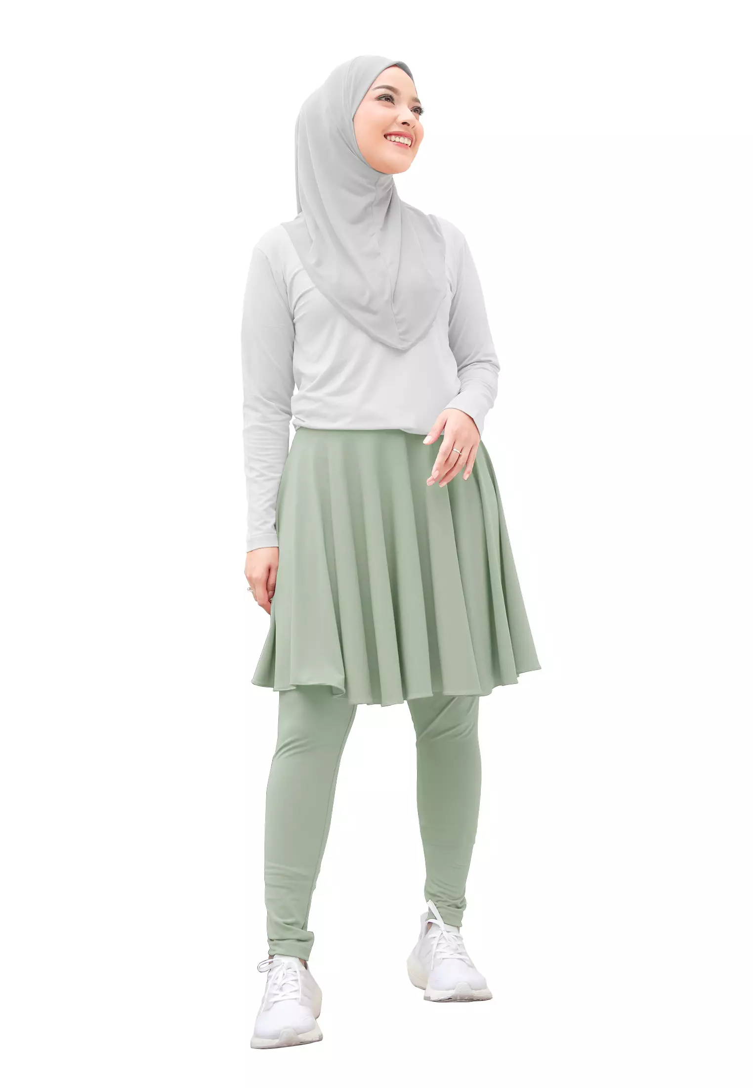 Zelena - Chahra Leggings Skirt | Celana Olahraga Legging Rok Wanita - L