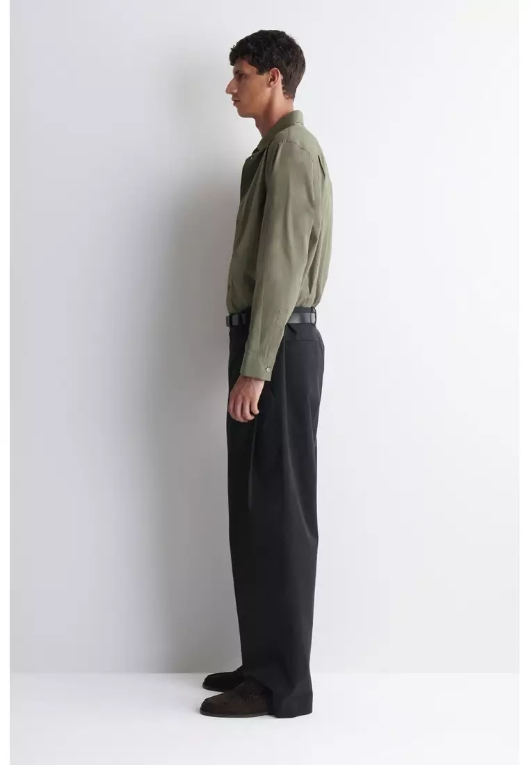 RELAXED PIMA COTTON-POPLIN SHIRT