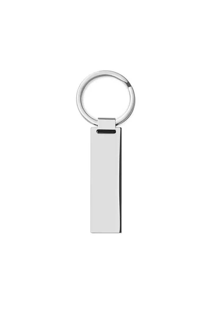 White top leather keychain