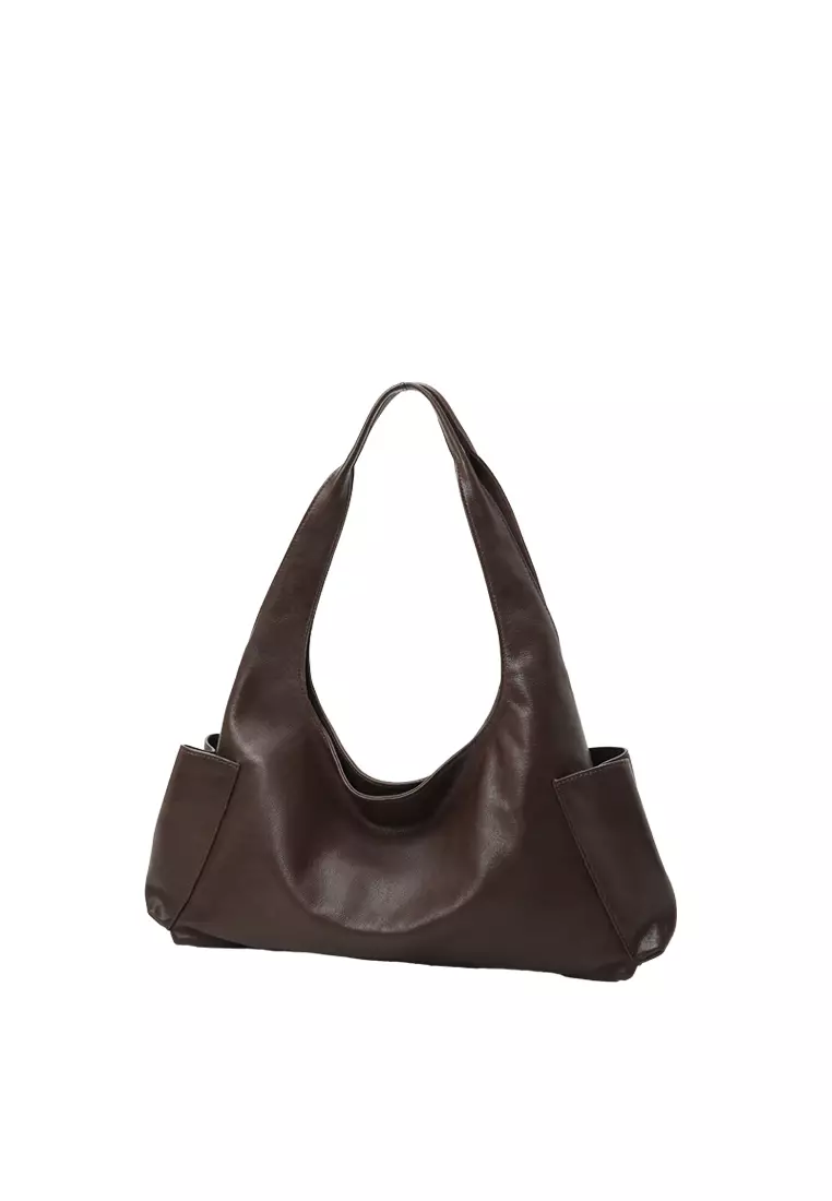 LEXI Side Pocket Hobo Bag II - Cacao