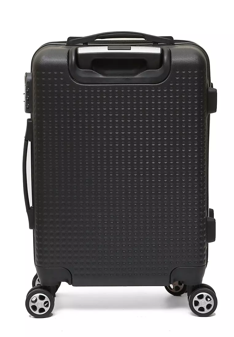 Carlton Koper Hardcase Unisex Size 20 Inch Dual Tone Color Large Compartment Suitcase Code Lock System Material ABS+PVC Coated ORIGINAL - Orange Black
