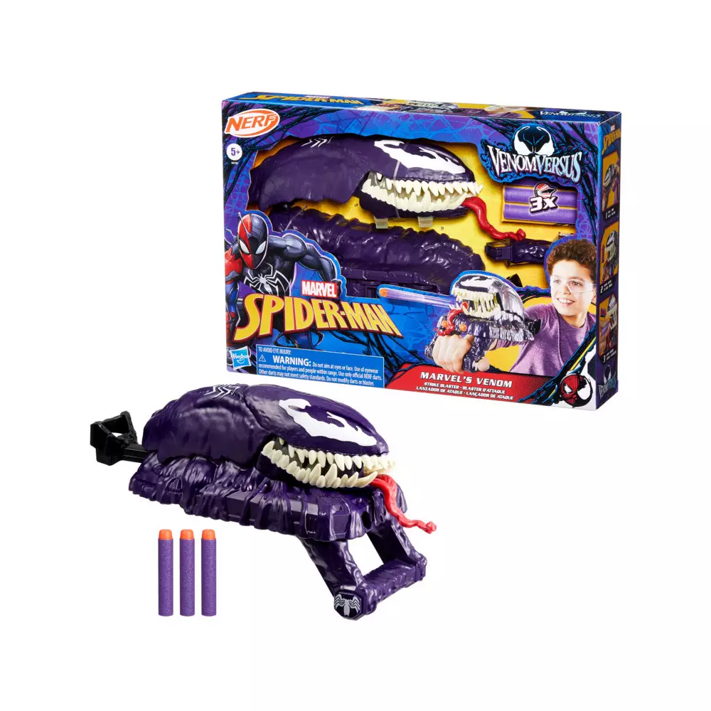 MARVEL ROLEPLAY SPIDERMAN VENOM VS MARVELS VENOM STRIKE BLASTER - UNGU