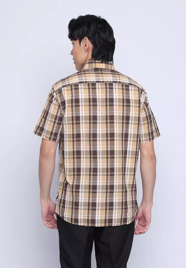 Plaid Shirt With Contrast Trim