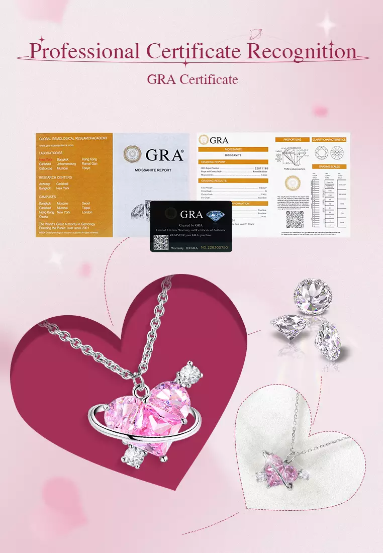 Kalung Wanita Original Anti Karat Love Planet Necklace Wanita Kotak Indah COD