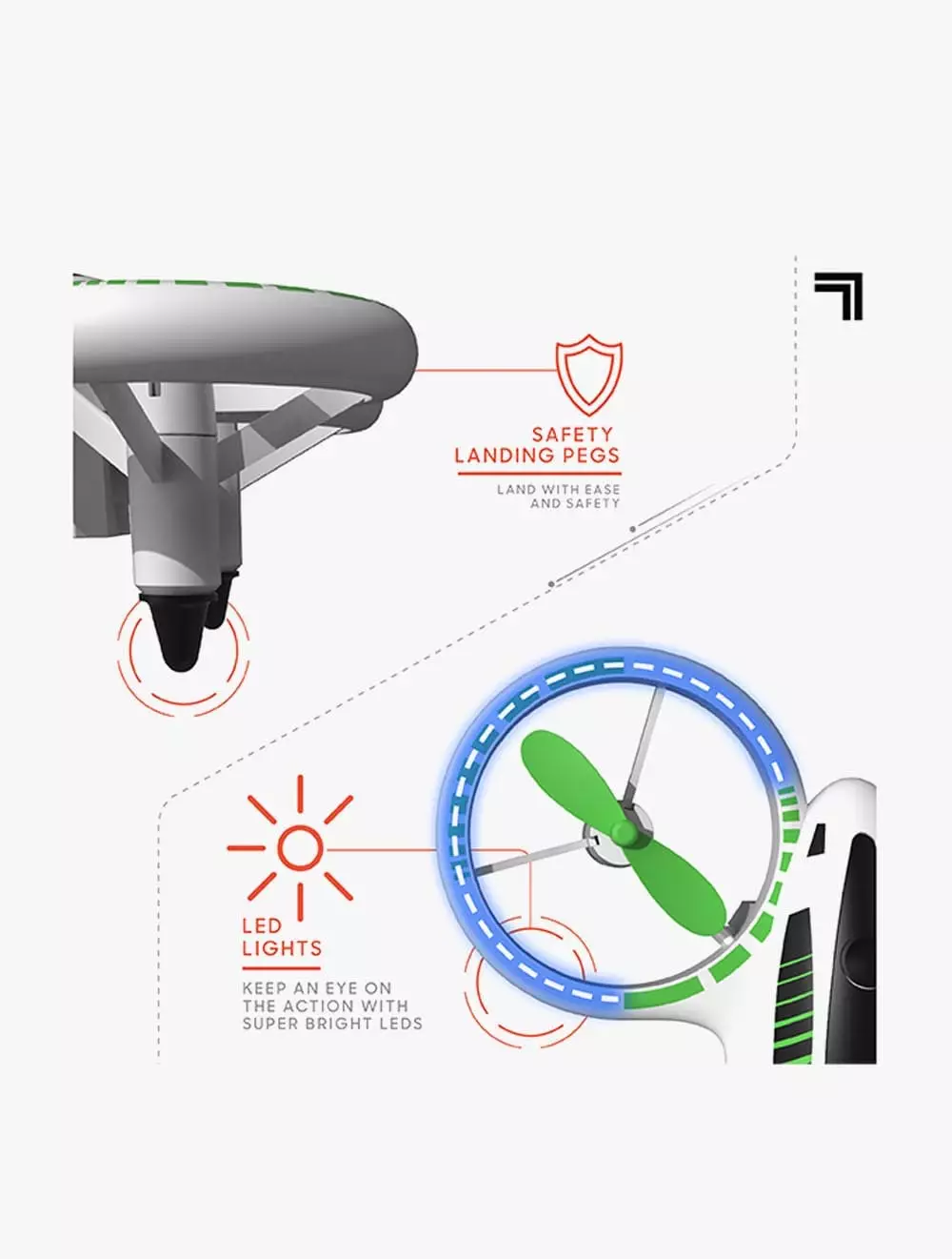 Sharper Image Drone Stunt Glow LED 5inch - DCP1213004311