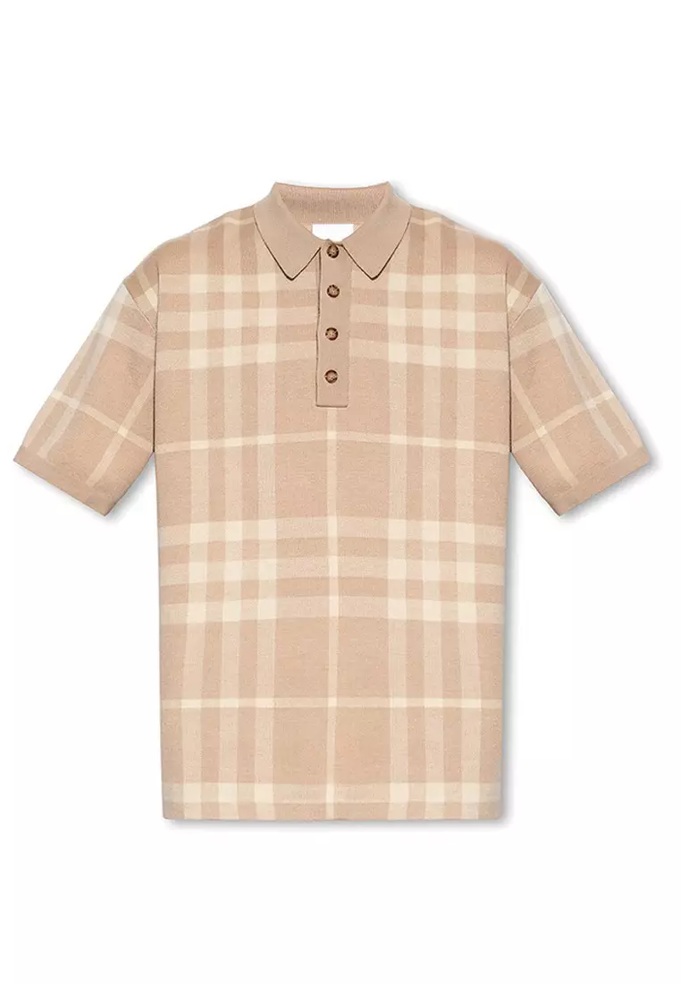 Burberry outlet check polo