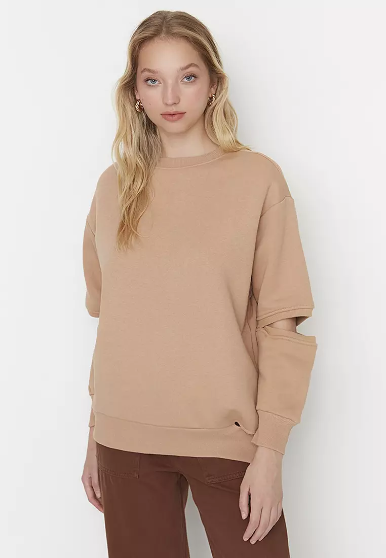 Womens ripped best sale sweatshirt
