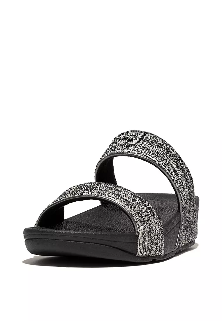 Buy FitFlop FitFlop LULU Women s Shimmerweave Slides Black Mix