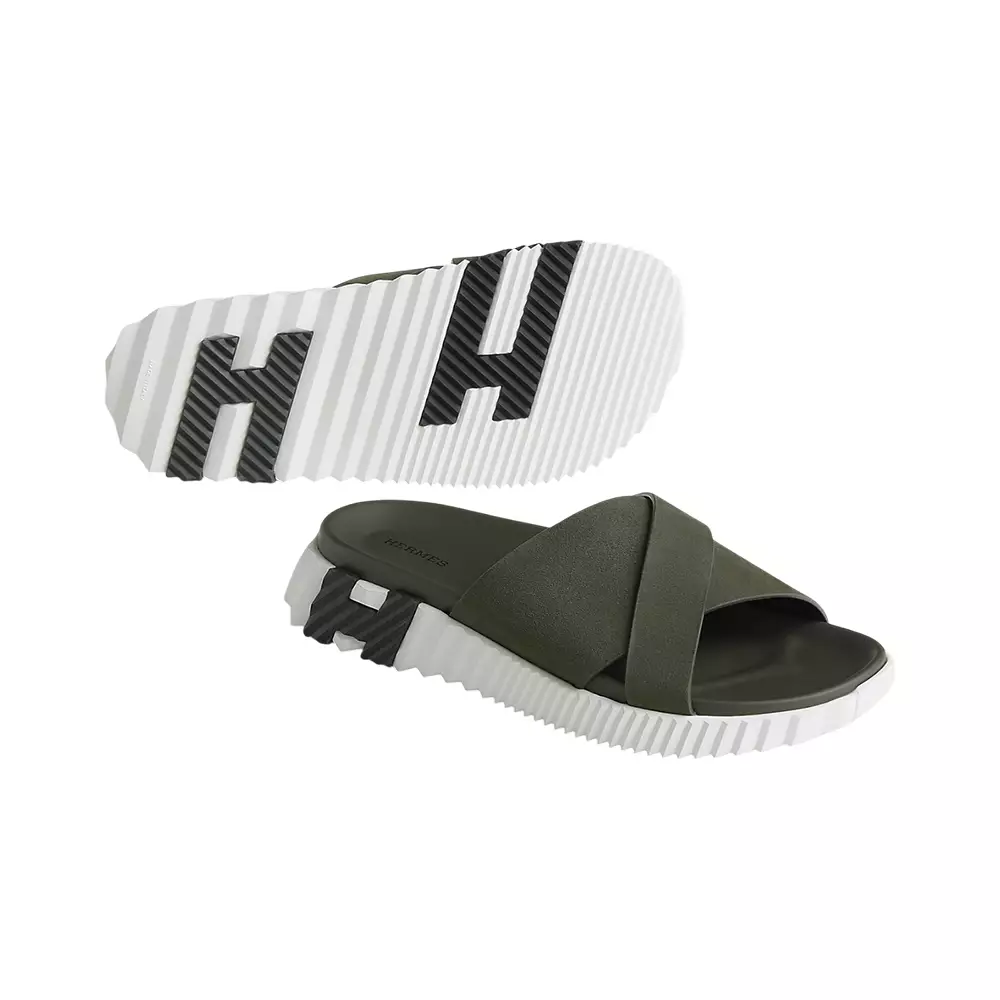 Infra Sandals Suede Goatskin Vert Forêt