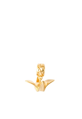 TOMEI gold TOMEI Origami Crane Blessings Charm, Yellow Gold 916 (TM-YG0691P-1C) (2.23G) A76BDAC77DD134GS_1