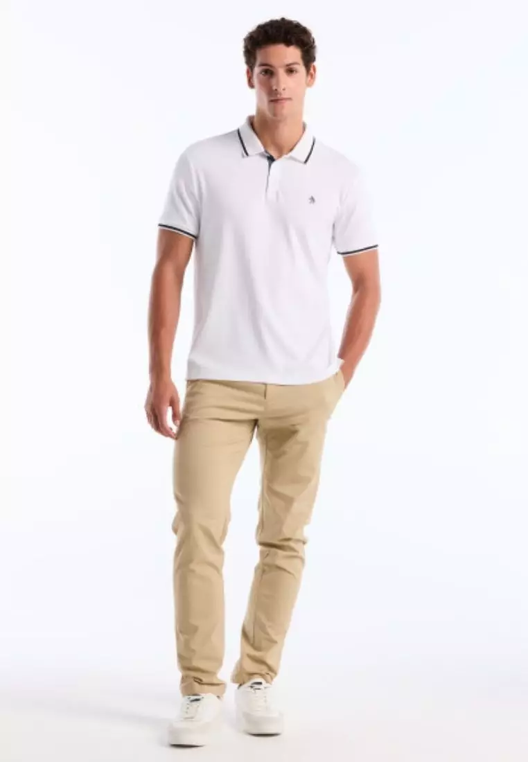 Cotton Interlock Tipped Polo