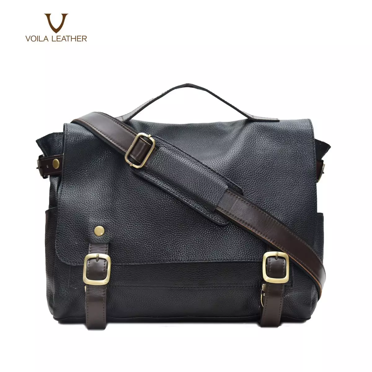 Messenger Bag Kulit Voila Collin Black
